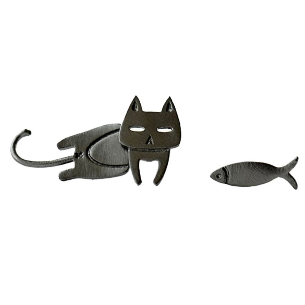 Cat Fish Stud Earrings
